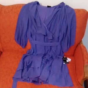 Nwt Grape Wrap Dress Maison Tara Vibrant Purple Attire